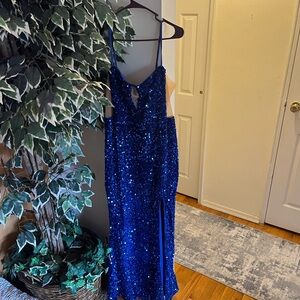 Blue Sequin Gown
